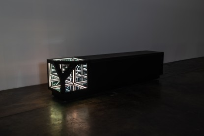 Anthony James, Truncated Cube Bench (Solar Black), 2021