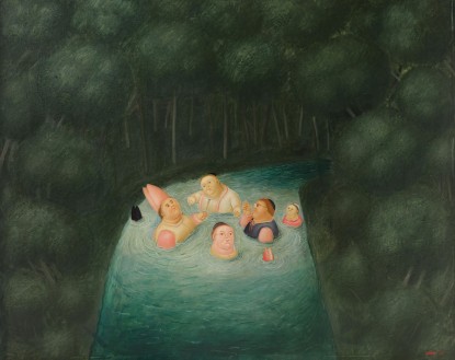 Fernando Botero, Prelados bañándose en un río, 1968 