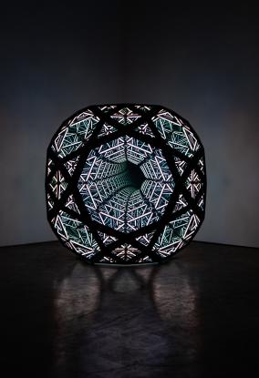 Anthony James, 60" Rectified Truncated Cuboctahedron (Solar Black), 2020