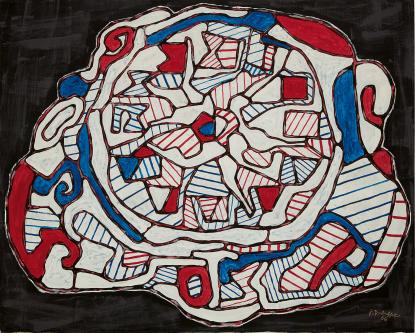 Jean Dubuffet, Pendule IV (Flamboiement de L'Heure), 1966 