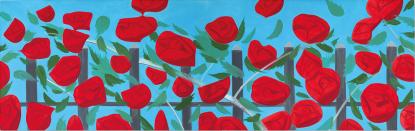 Alex Katz, Roses on Blue, 2002