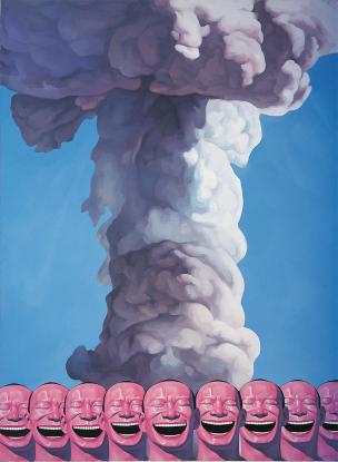 Yue MinJun, Mushroom Cloud, 2002