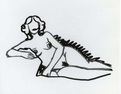Tom Wesselmann, Rosemary Lying on one elbow (rubbed), 1989