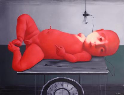 Zhang Xiaogang, Red Baby, 2009